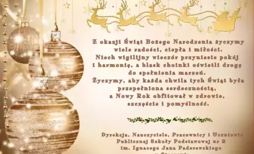 Życzenia z okazji Świąt Bożego Narodzenia