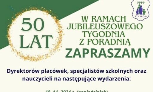 Zdjęcie do Jubileuszowy Tydzień z Publiczną Poradnią Psychologiczno - Pedagogiczną w Staszowie