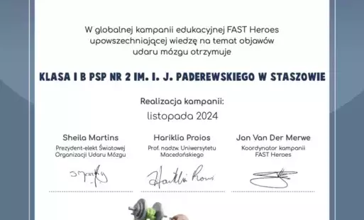 Certyfikat uczestnictwa