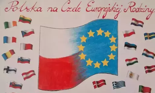 Zdjęcie do Wyniki konkursu plastycznego "Polska na Czele Europejskiej Rodziny"