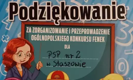 Podziękowanie za udział w konkursie