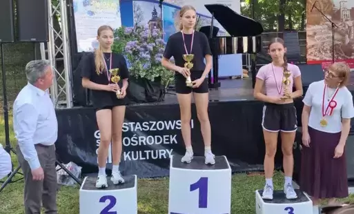 Lena Golonka na podium