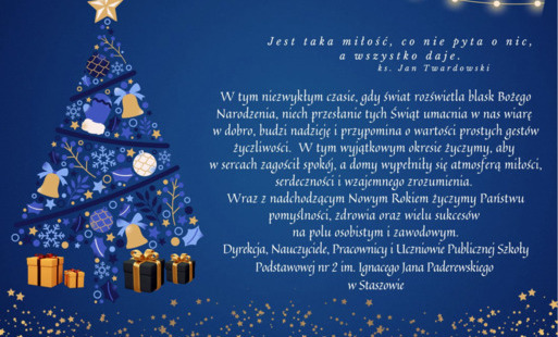 Życzenia z okazji Świąt Bożego Narodzenia