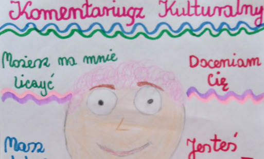 Rysunek ucznia przedstawiający kodeks bezpiecznego poruszania się po Internecie