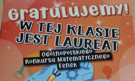 Dyplom Konkursu Matematycznego Fenek