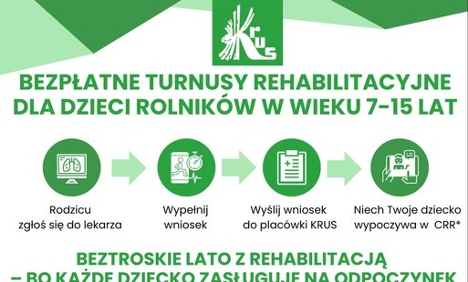 TURNUSY REHABILITACYJNE DLA DZIECI ROLNIKÓW
