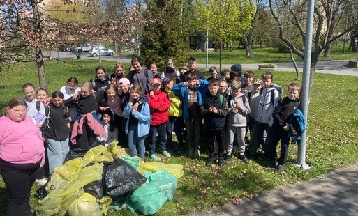 Wspólne zdjęcie w Parku im. A. Bienia