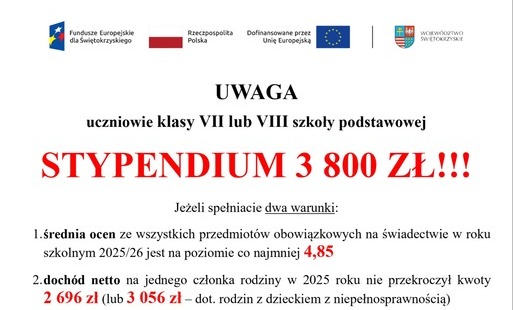 Plakat o stypendium